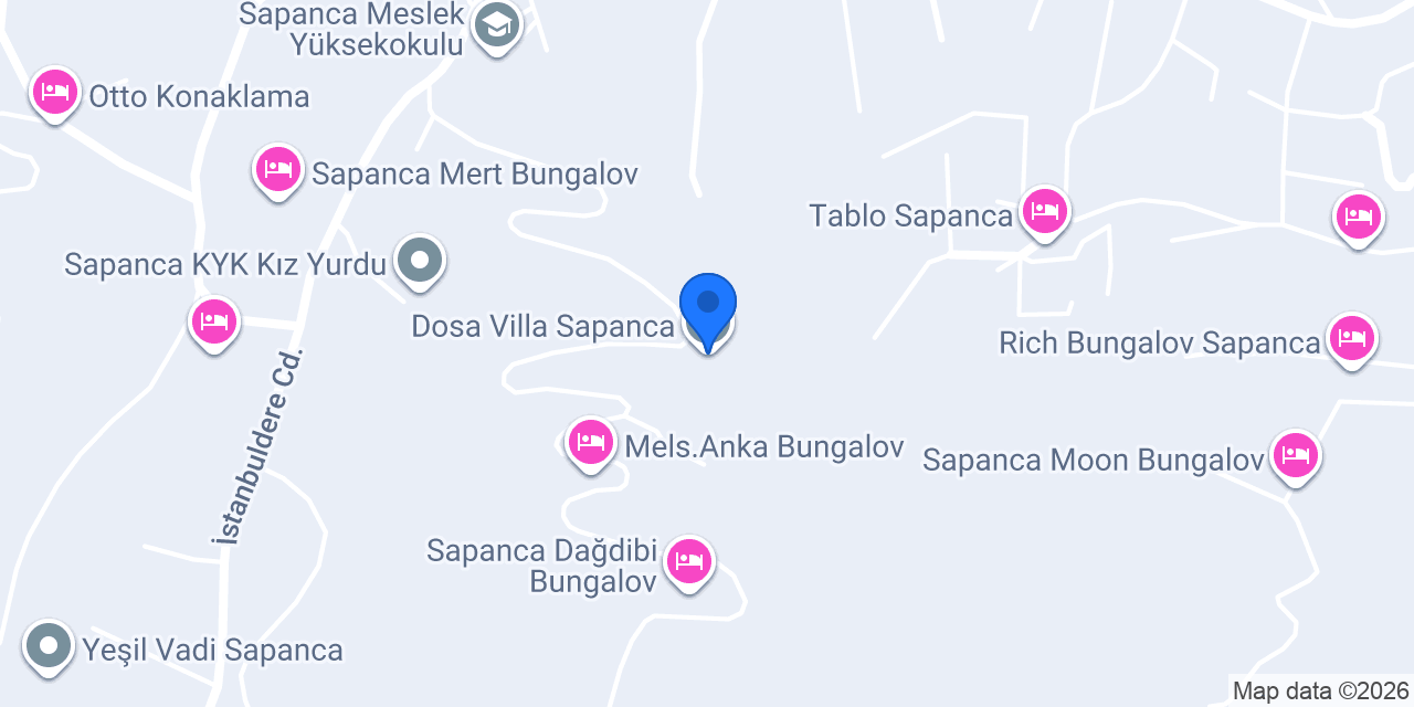 Dosa Villa Sapanca konumu