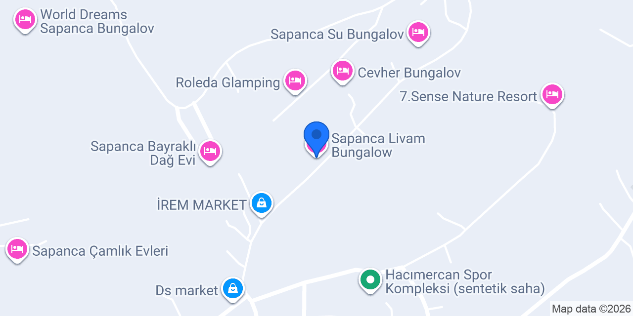 Sapanca Livam Bungalow konumu