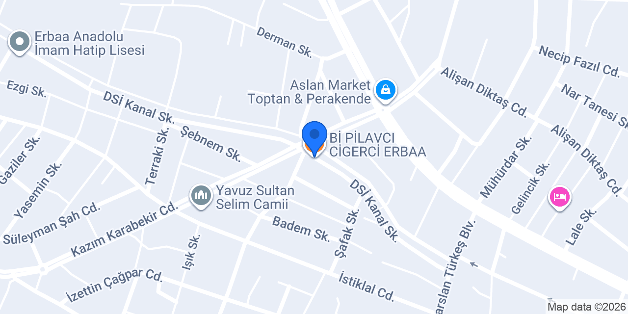 Bİ PİLAVCI CİGERCİ ERBAA konumu