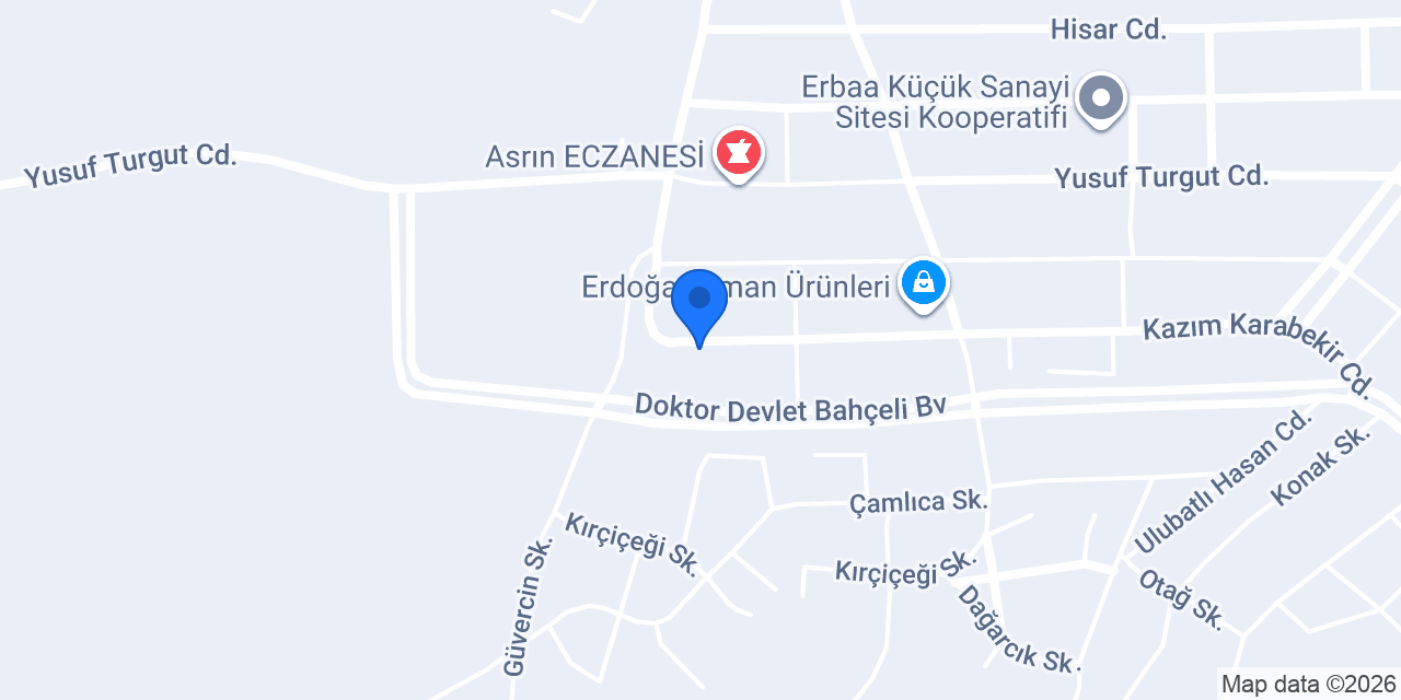 Erbaa Cam Balkon konumu