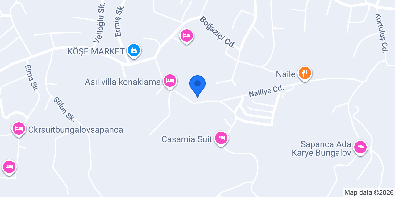 Ehli Bungalov Sapanca konumu