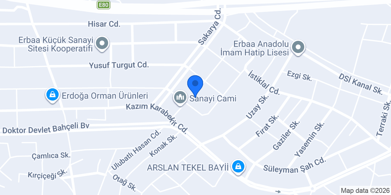 ERBAAPEN & EGE PEN CAM BALKON (Deceuninck Yetkili Bayi) konumu