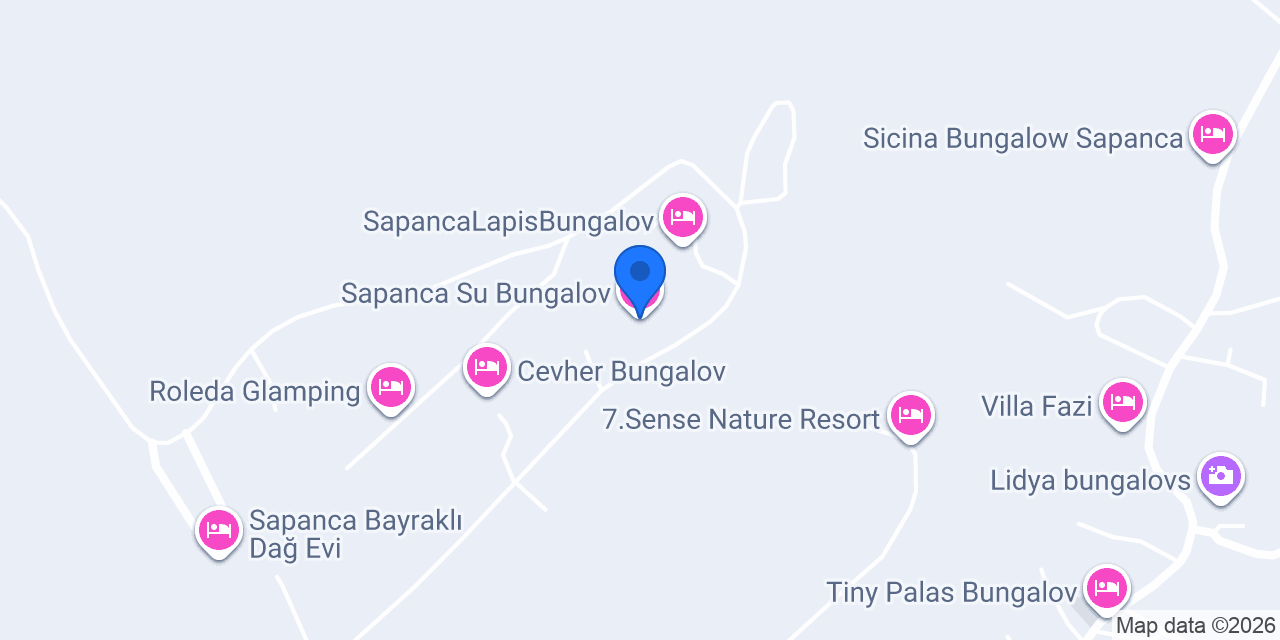 Sapanca Su Bungalov konumu