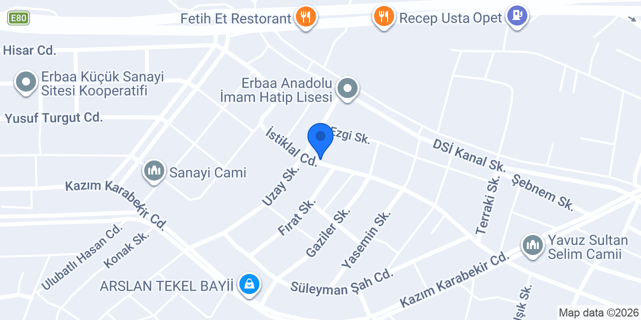 ERBAAOTOLASTİK konumu