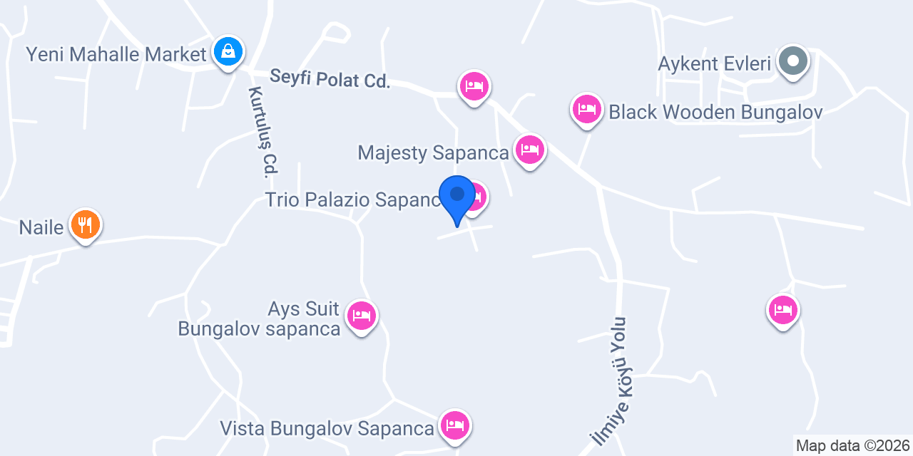 Sapanca Alya Bungalov konumu