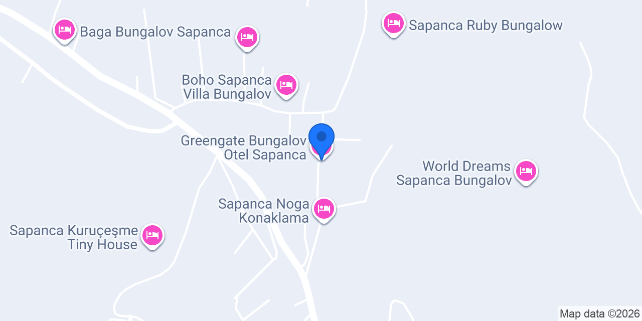Greengate Bungalov Otel Sapanca konumu