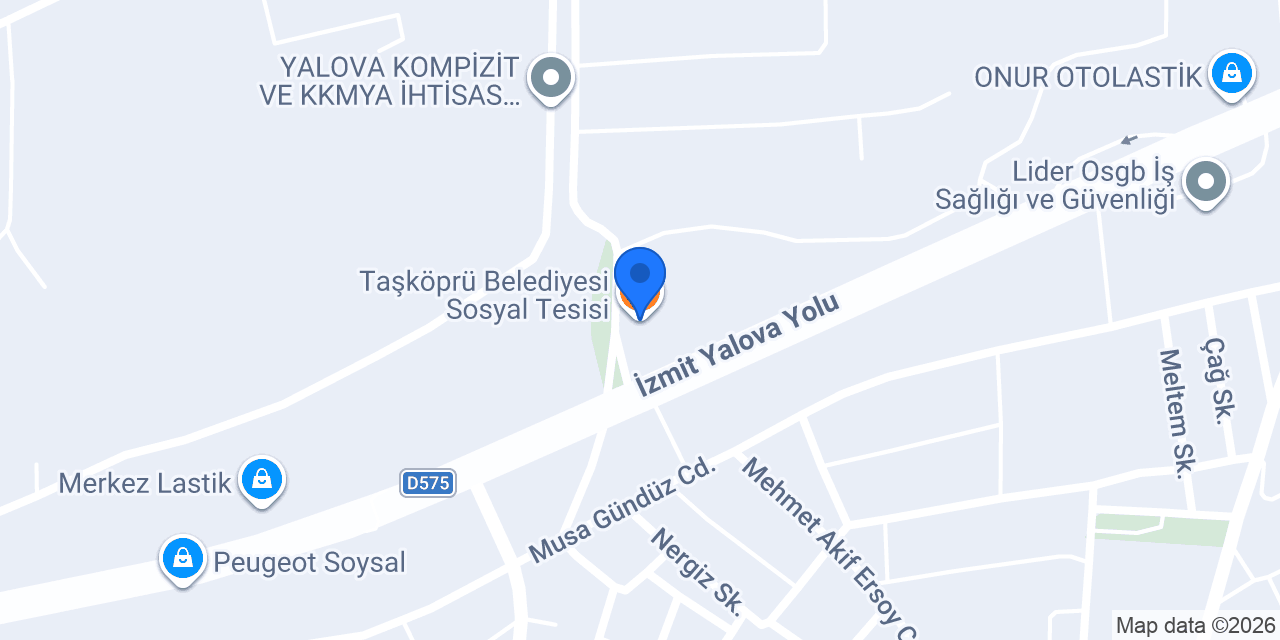 Taşköprü Belediyesi Sosyal Tesisi konumu