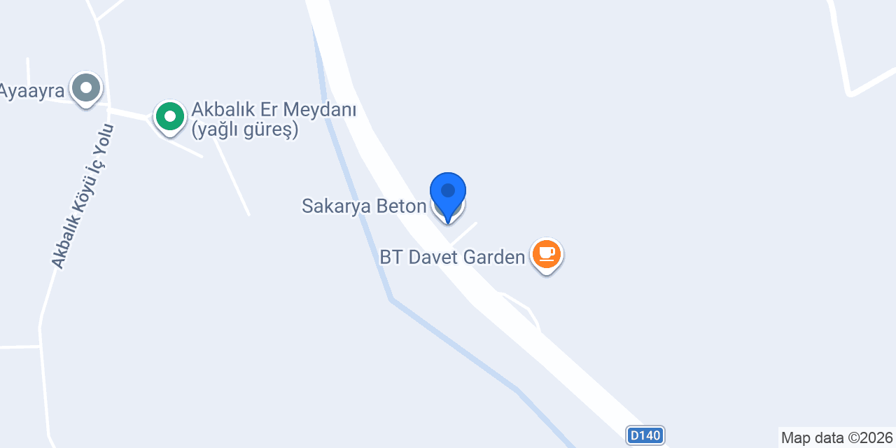 Sakarya Beton konumu