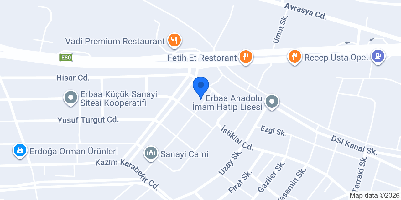 ERBAA TEL ÖRGÜ konumu