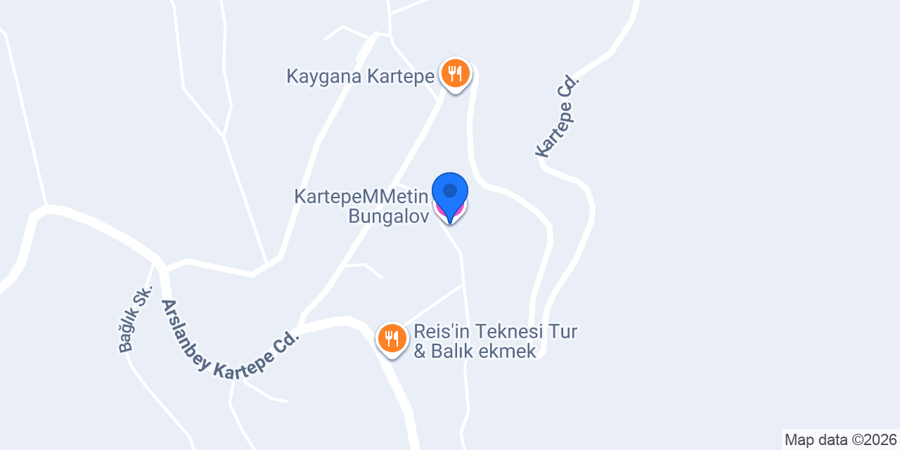 KartepeMMetin Bungalov konumu