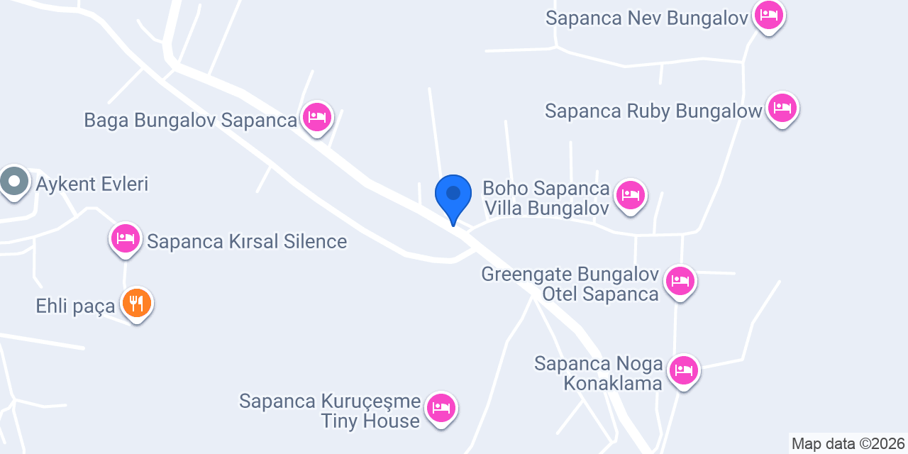 Sapanca MFA Suit Bungalow konumu