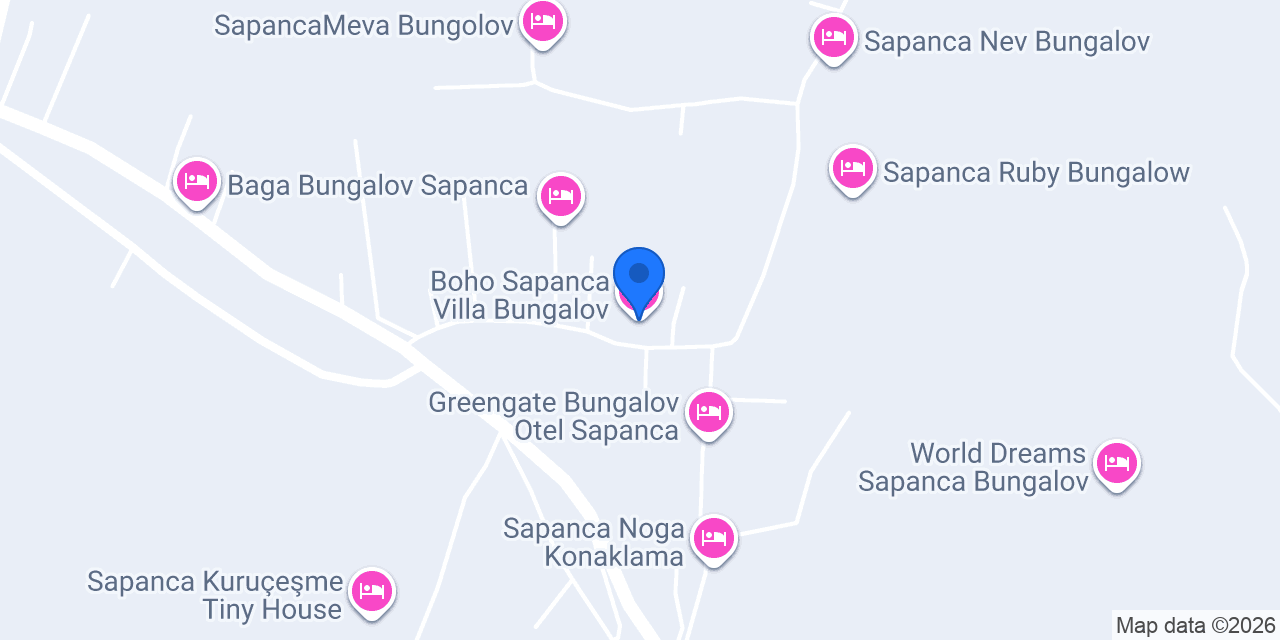 Boho Sapanca Villa Bungalov konumu