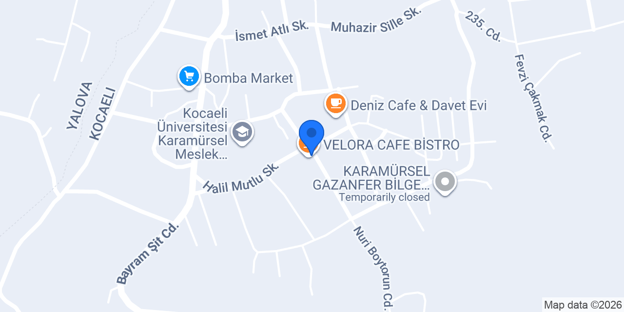 VELORA CAFE BİSTRO konumu