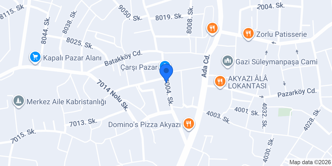 Ptt-akyazı konumu