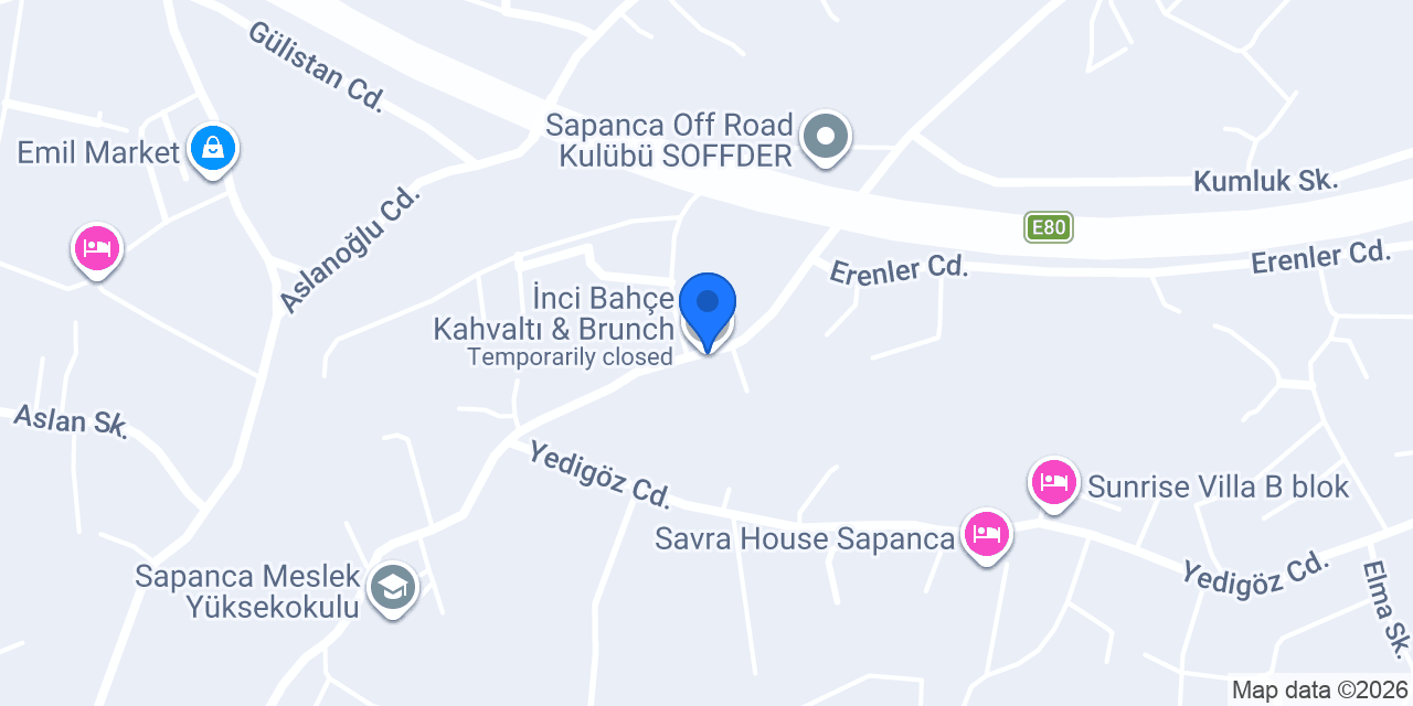 İnci Bahçe Kahvaltı & Brunch konumu