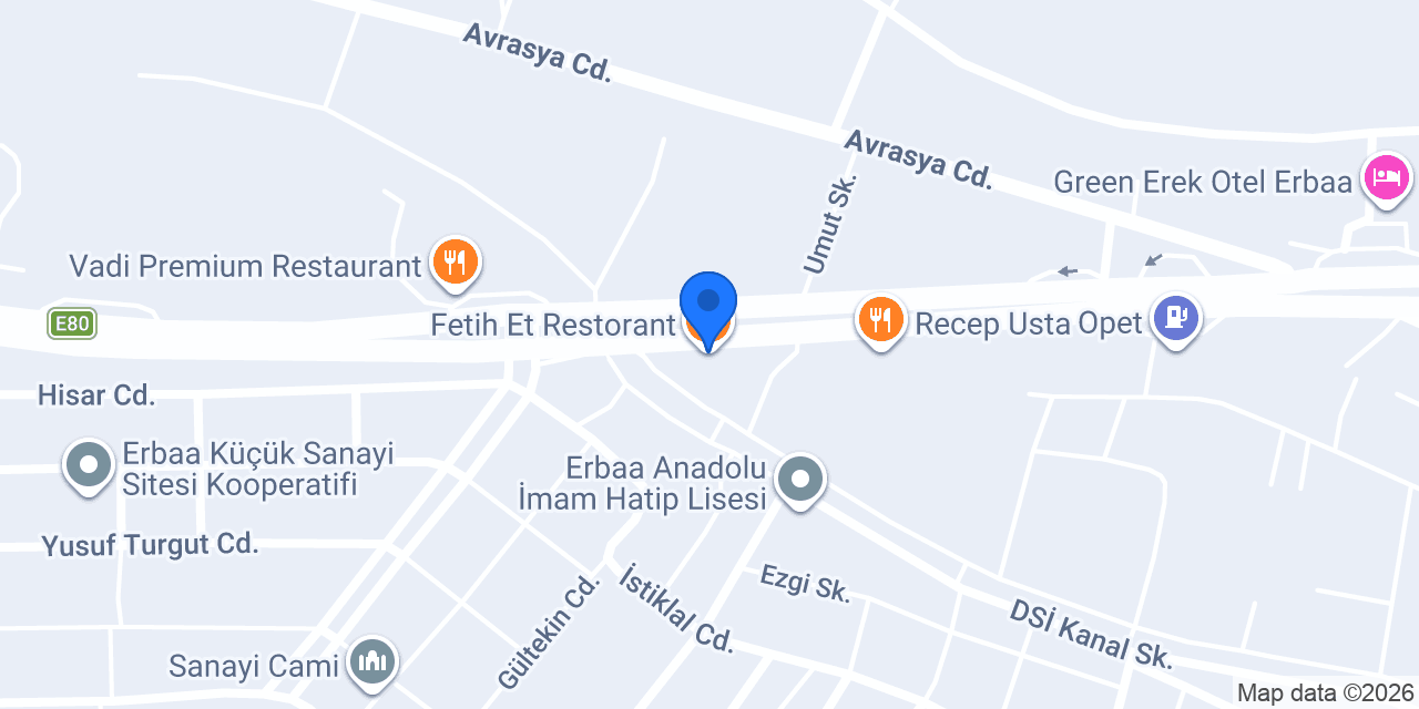 Fetih Et Restorant konumu