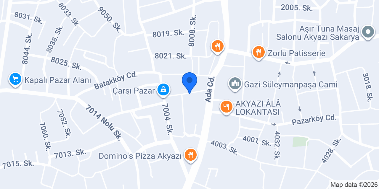 AKYAZI MATBAA konumu