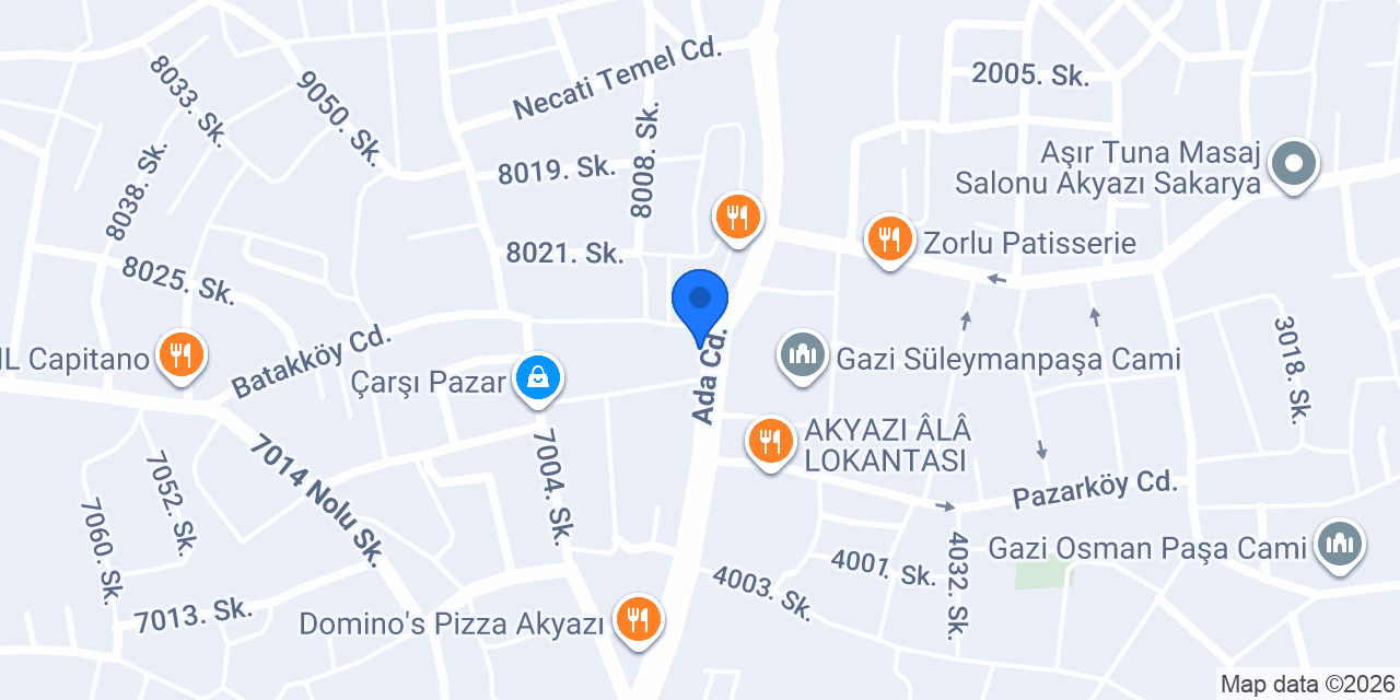 İnci Pizza konumu