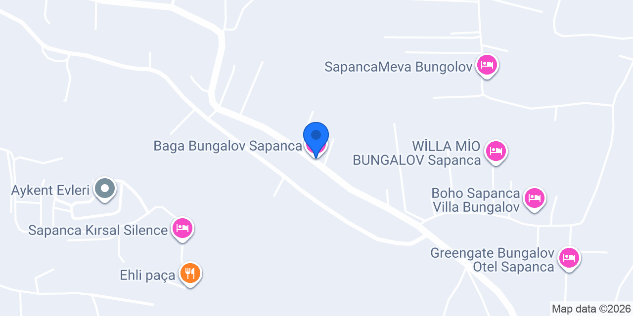 Baga Bungalov Sapanca konumu