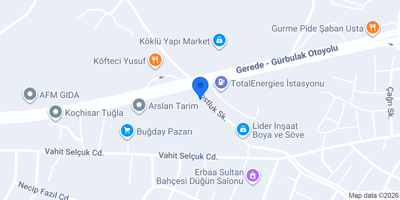 Erbaa Tuğla konumu