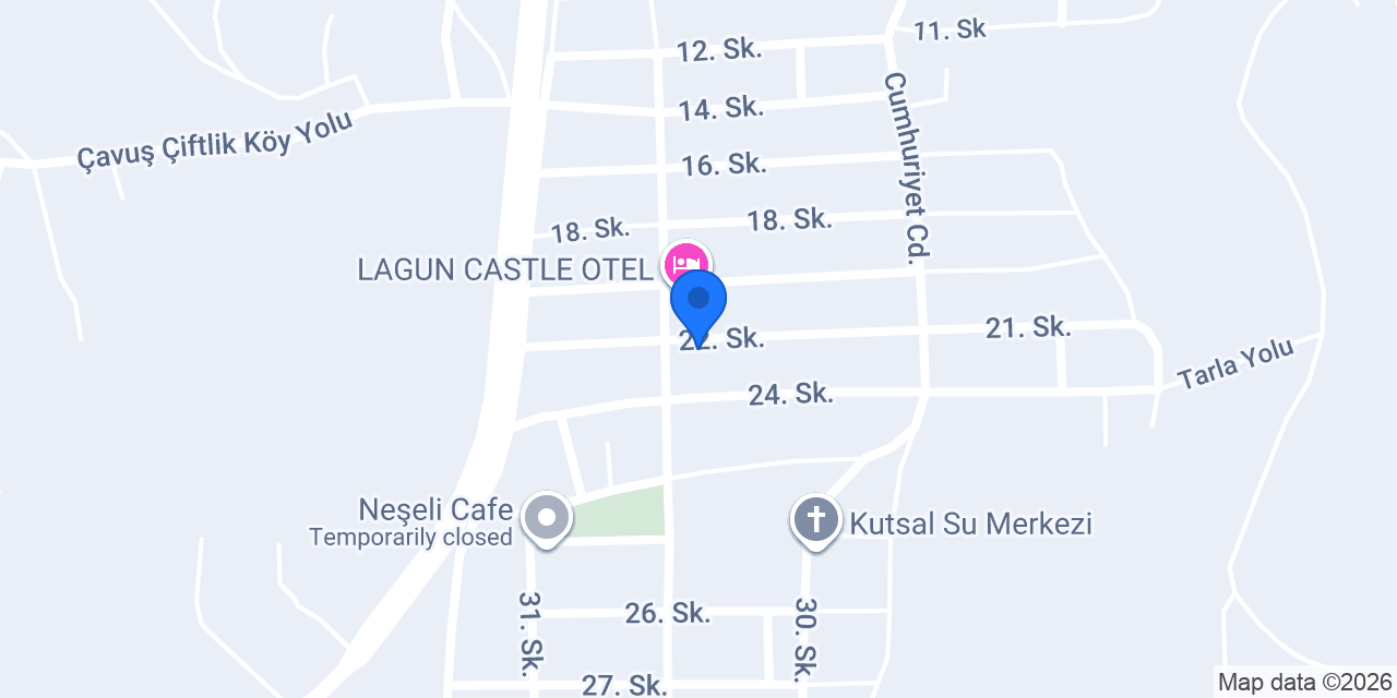LAGÜN PALAS OTEL konumu