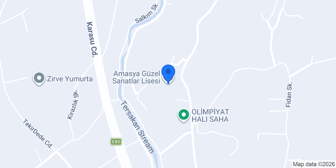 Amasya Güzel Sanatlar Lisesi konumu