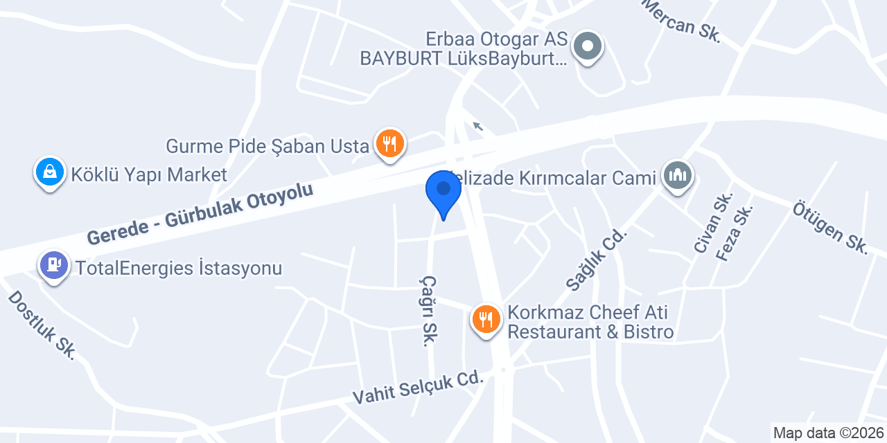 ERBAA ALTUĞ OTOMOTİV konumu