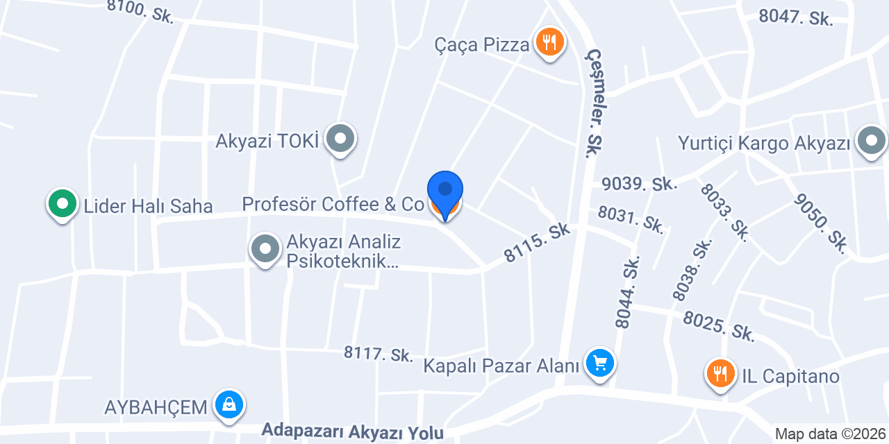 Profesör Coffee & Co. konumu