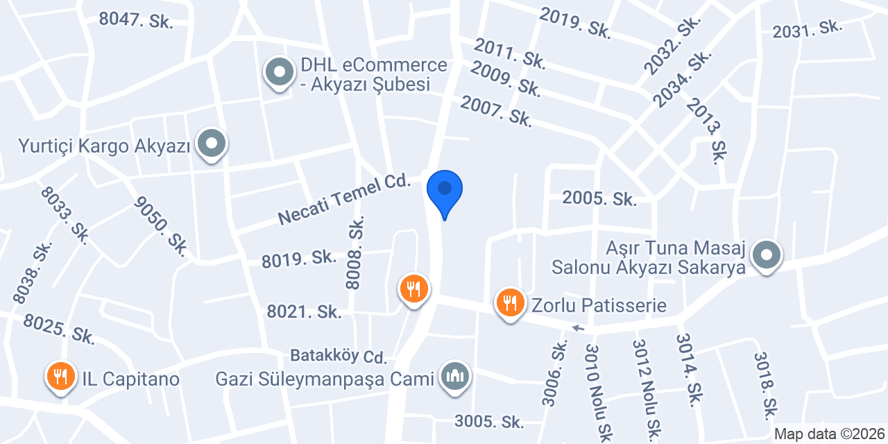 Şekerbank Akyazı Şubesi konumu