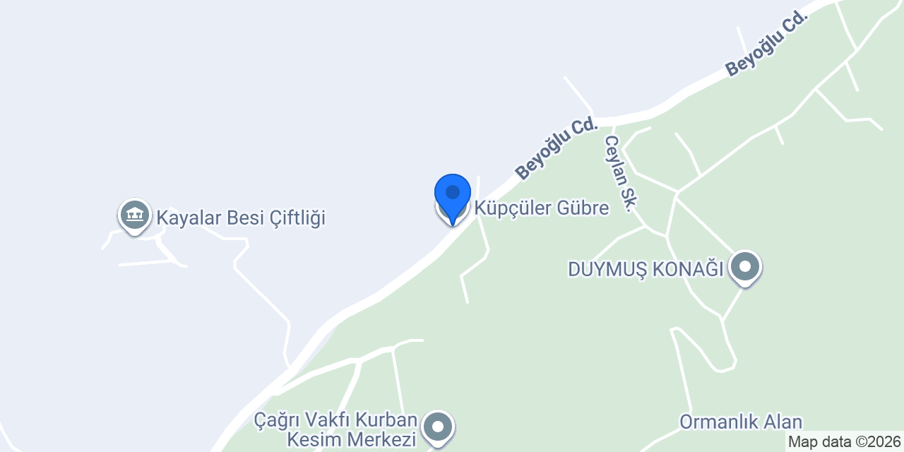 Küpçüler Gübre konumu