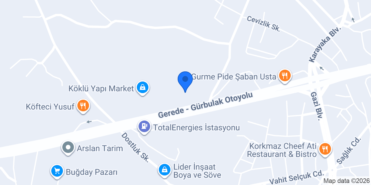 Polat Otomotiv konumu