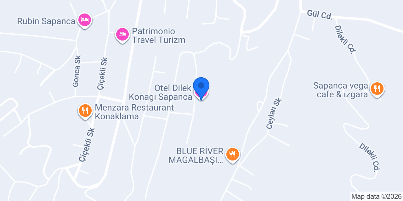 Otel Dilek Konagi Sapanca konumu