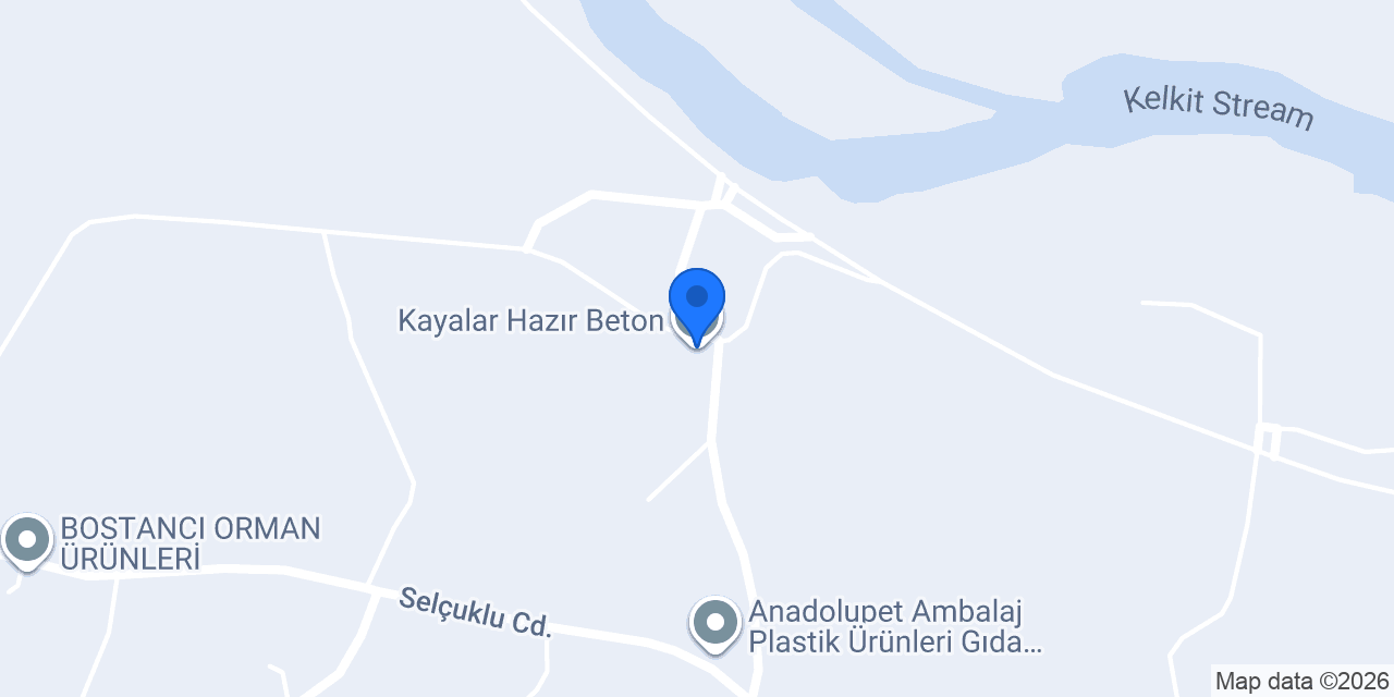 Kayalar Hazır Beton konumu