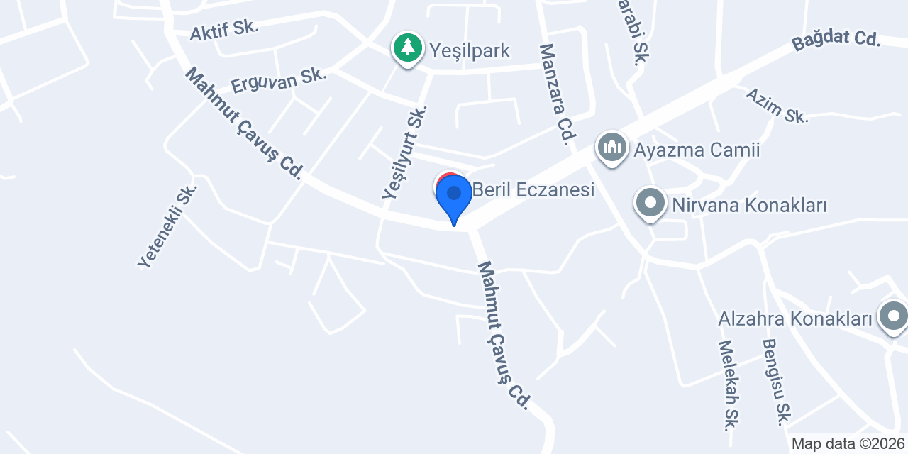 BAŞİSKELE YEŞİLKENT TAKSİ DURAĞI konumu