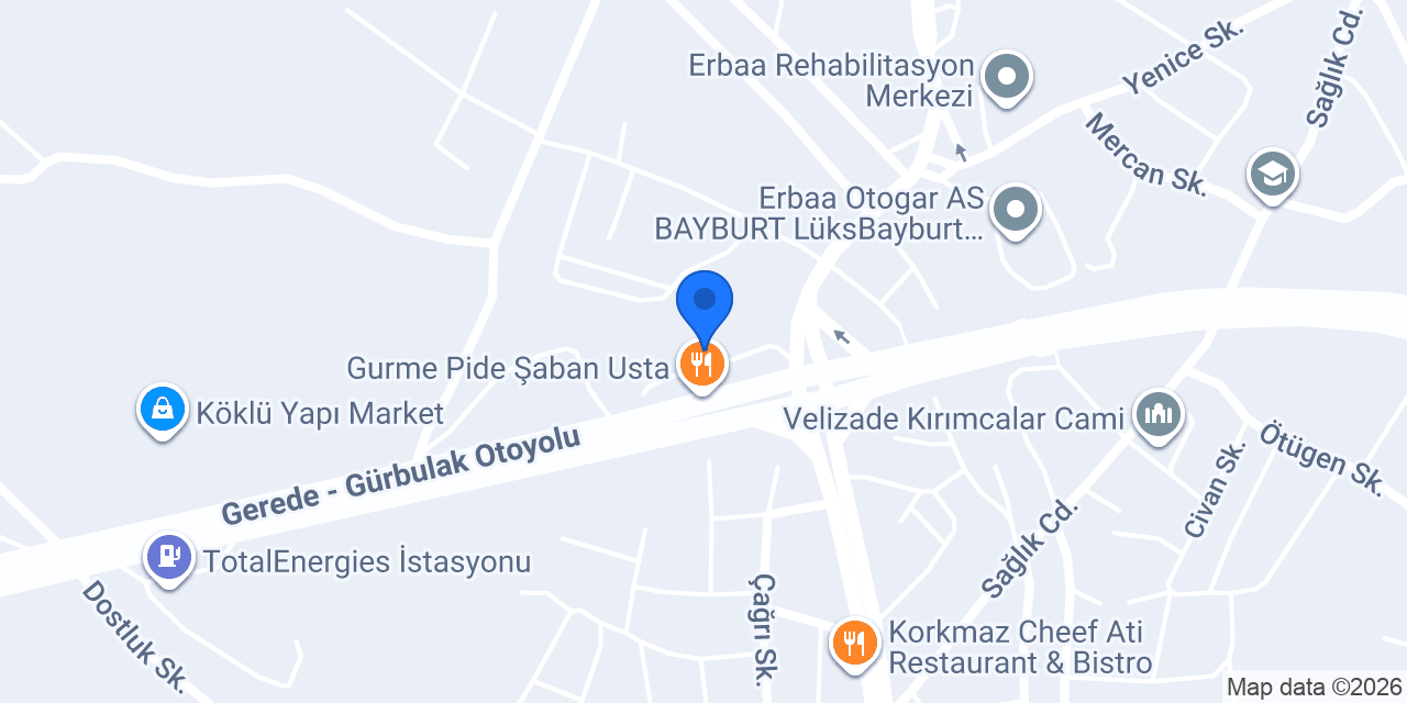 ERBAA FINDIK EVİ konumu