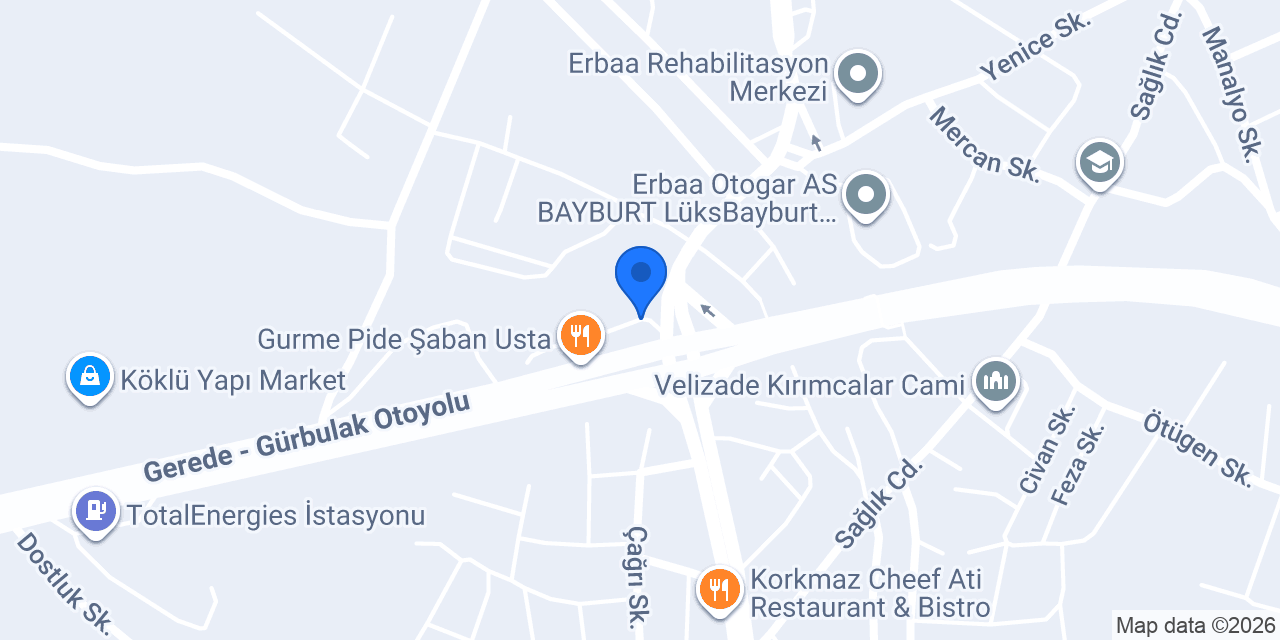 ERBAA KUZU EVİ konumu