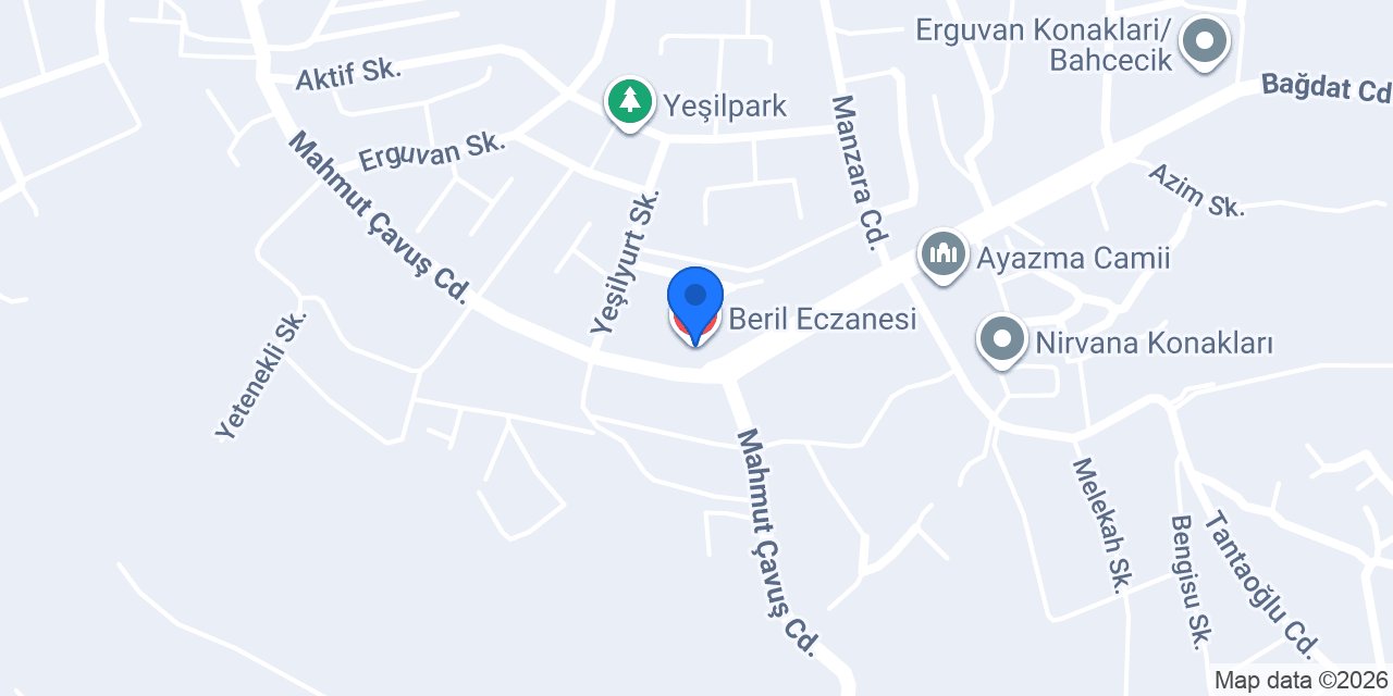 Beril Eczanesi konumu