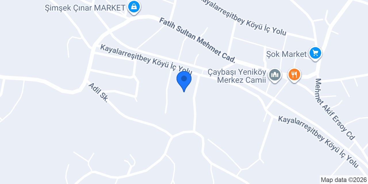 Çaybaşı Yeniköy İlkokulu konumu