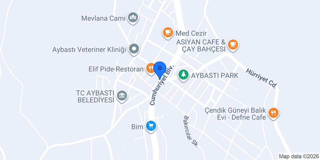 Ziraat Bankası Aybastı Şubesi konumu