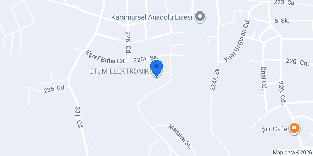 ETÜM ELEKTRONİK konumu