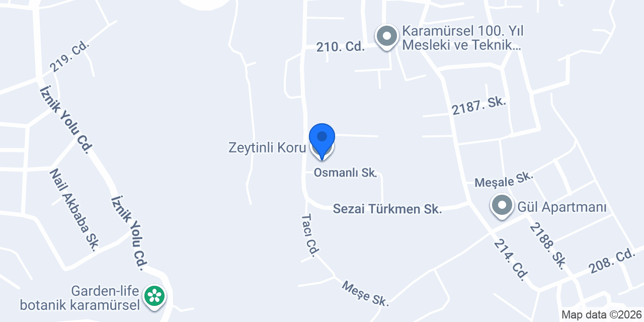 Zeytinli Koru konumu