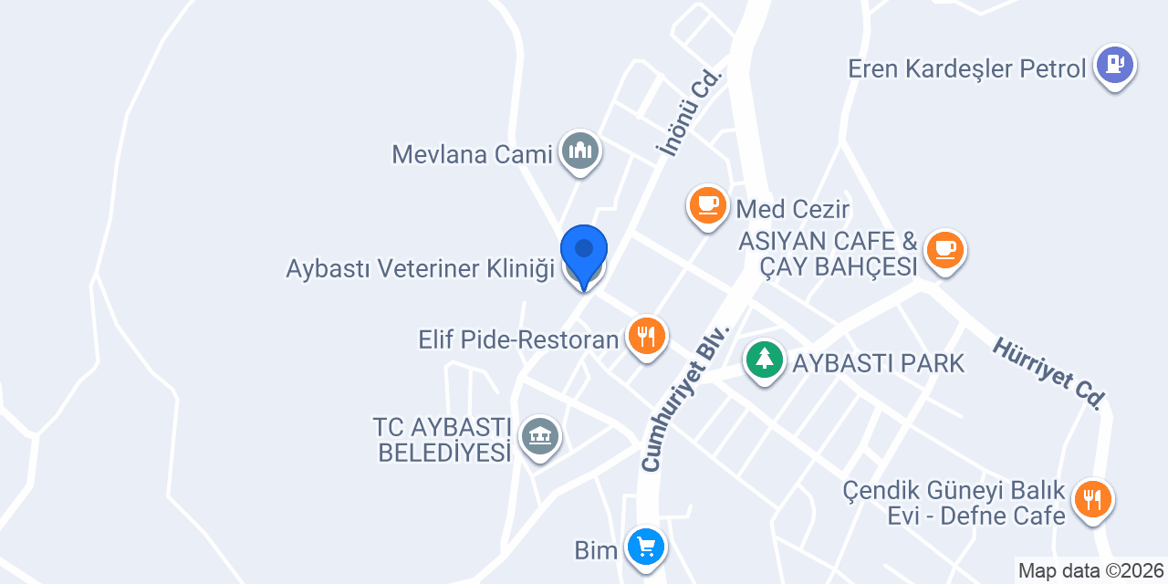 Aybastı Veteriner Kliniği konumu