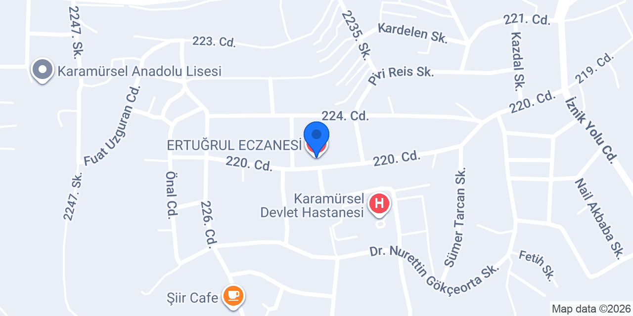 ERTUĞRUL ECZANESİ konumu