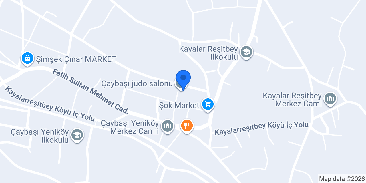 Çaybaşı judo salonu konumu