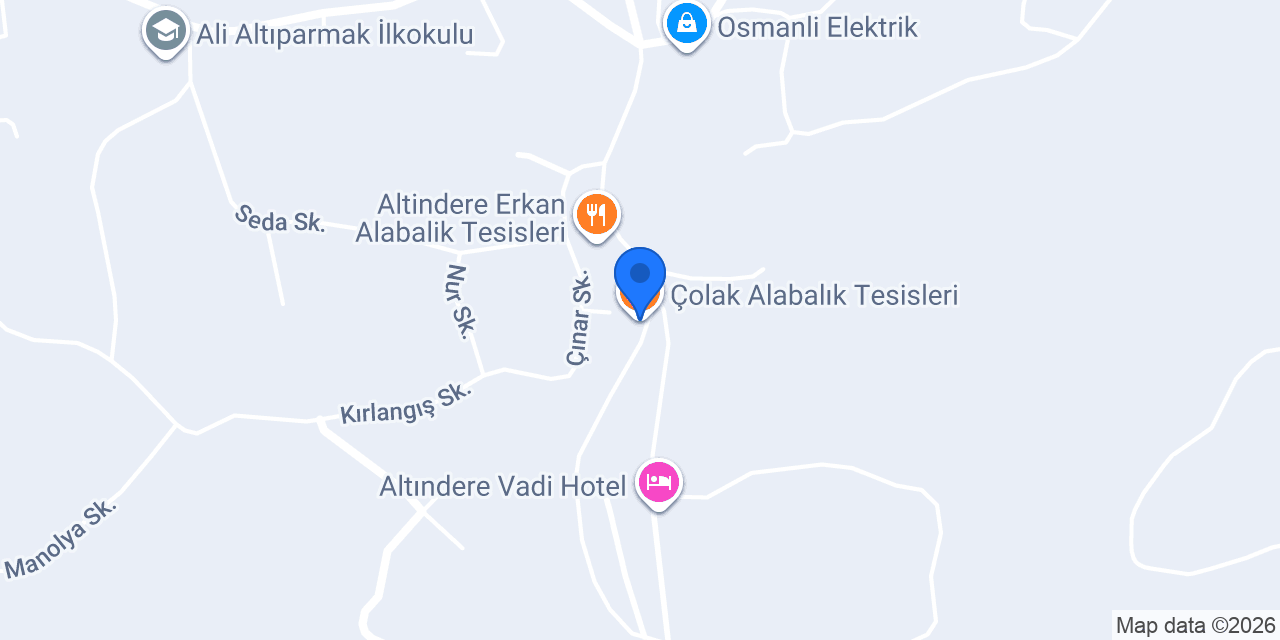 Çolak Alabalık Tesisleri konumu