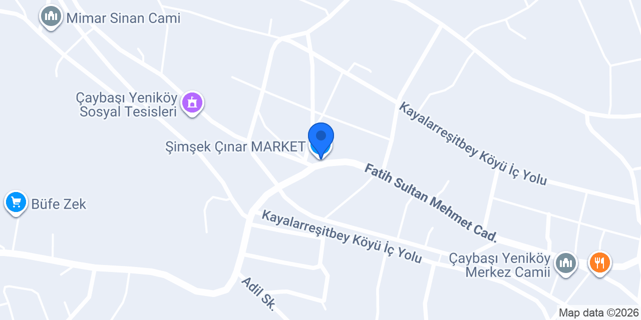 Şimşek Çınar MARKET konumu