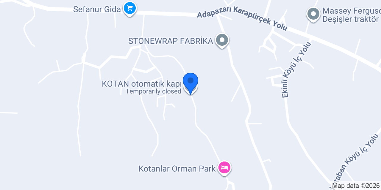KOTAN otomatik kapı konumu