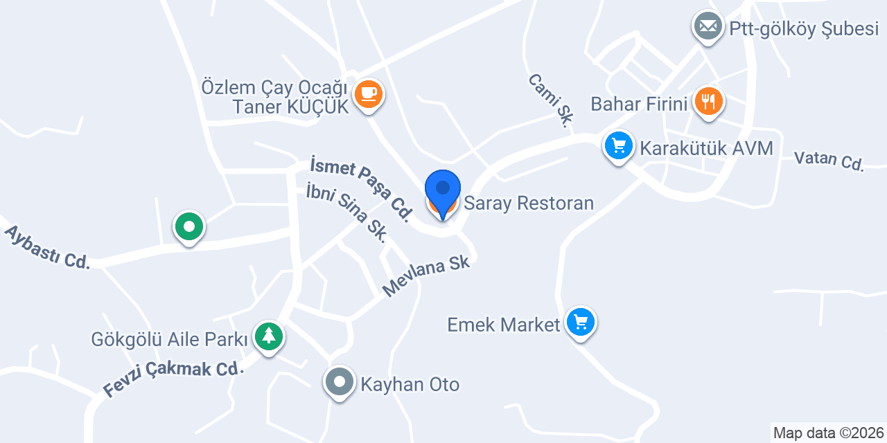 Saray Restoran konumu