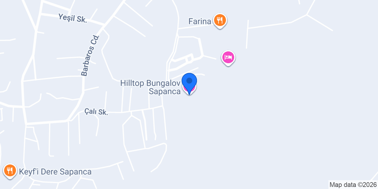 Hilltop Bungalov Sapanca konumu
