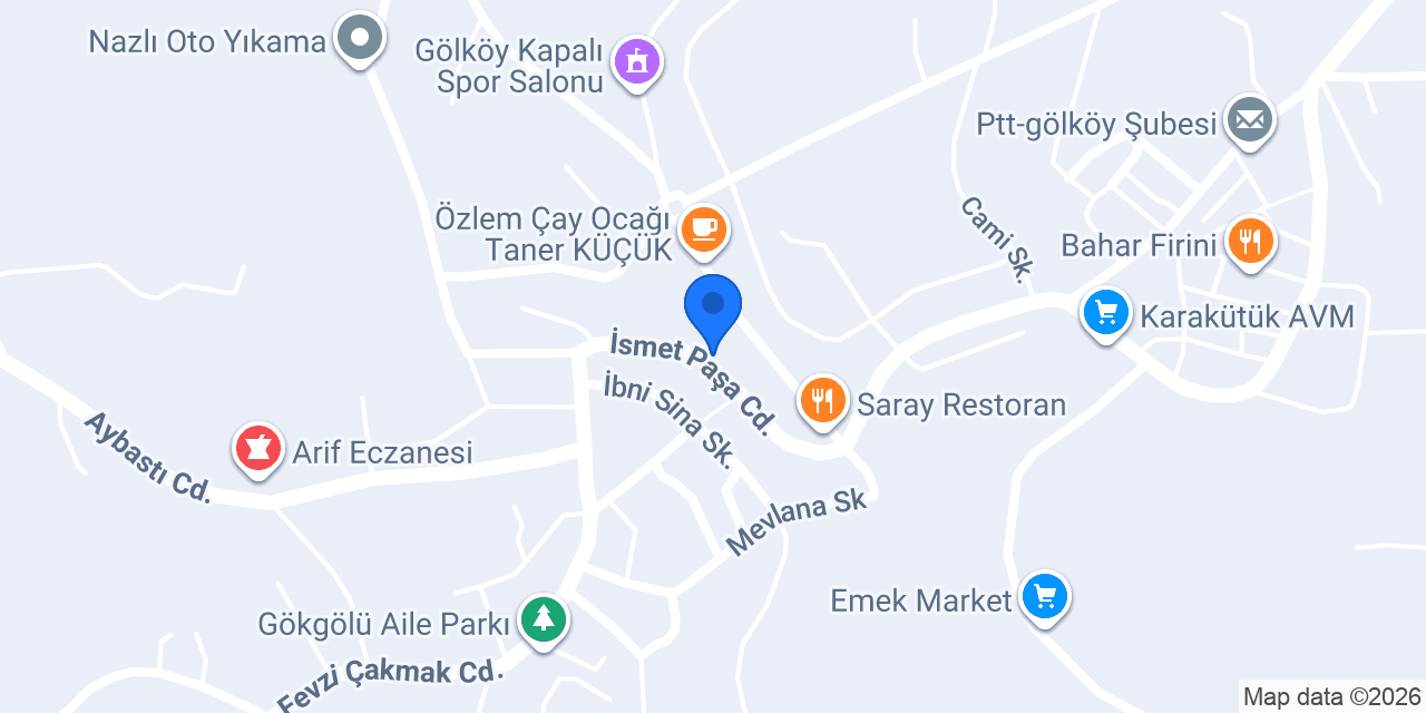 Halkbank Gölköy Şubesi konumu